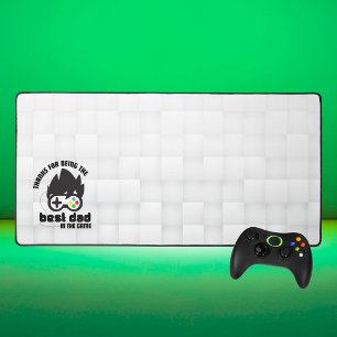 Best Dad in the Game Digital Grey Desk Mat