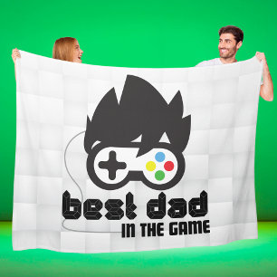 Best Dad in the Game Large Fleece Blanket