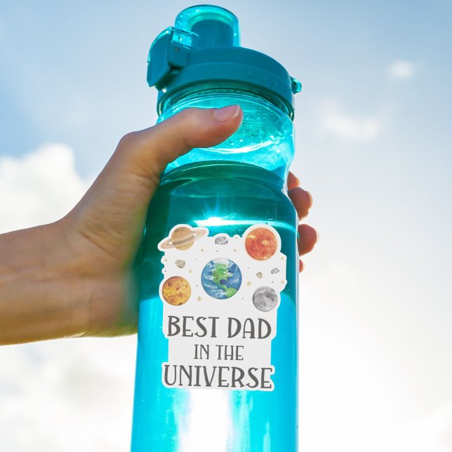 Best Dad in The Universe Funny Quote Fathers Day Sticker (Creator Uploaded)