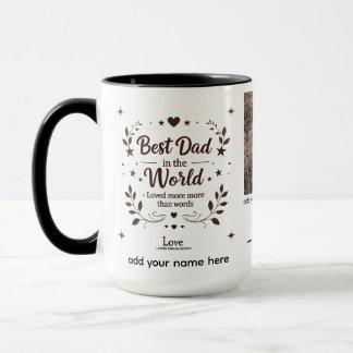 Best Dad in the World – 15 oz Combo Personalized  Mug