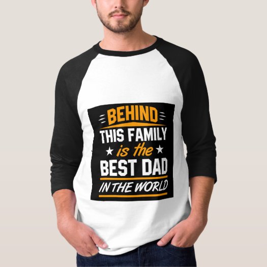 Best Dad In The World Black White Father's Day T-Shirt