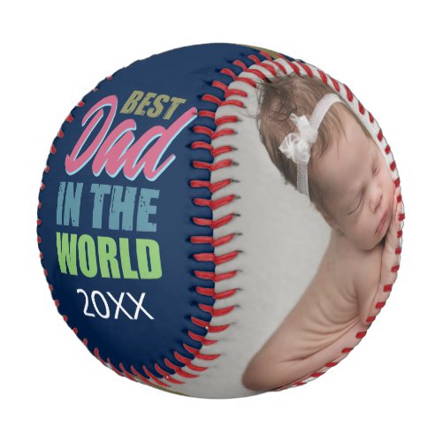 Best Dad in the World Fathers Day Gift Baseball