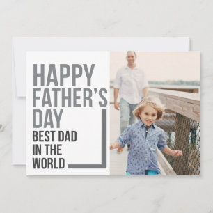 Best Dad in the World Father's Day Photo Card