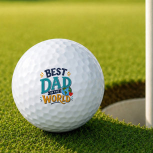 Best Dad in the World Golf Ball