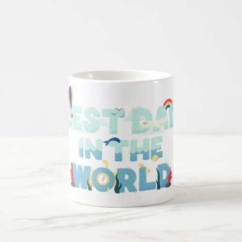 Best Dad in the World Mug – Cute Travel Theme Fath