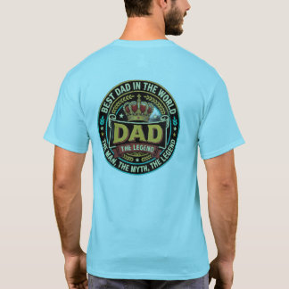 Best Dad In The World Retro Vintage Father's Day T T-Shirt