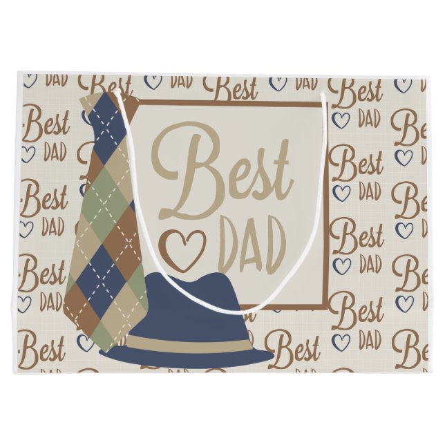 Best Dad  Large Gift Bag (Back)