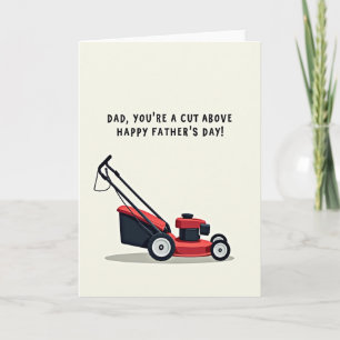 Best Dad Lawn Mower Day Card
