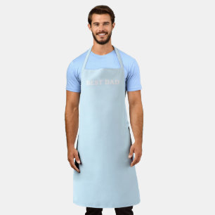 Best Dad light blue solid plain color minimalist Apron