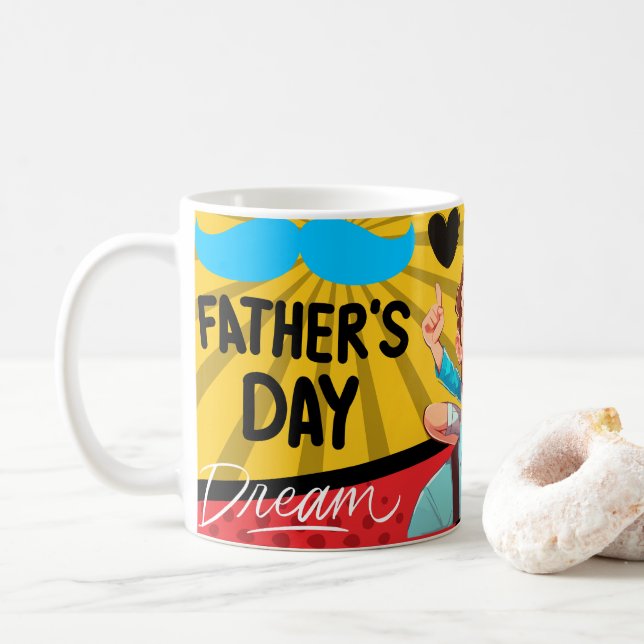 Best Dad Love Dad, Father's Day, Dad Gift Coffee Mug (With Donut)