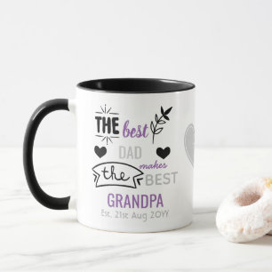 Best DAD Makes Best GRANDPA New Baby Announcement Mug