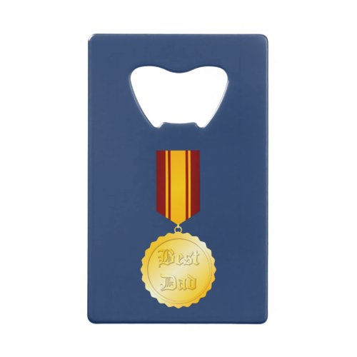 Best Dad Medal Brooch Fatherâs Day Credit Card Bottle Opener
