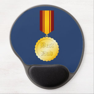 Best Dad Medal Brooch Father’s Day Gel Mouse Pad