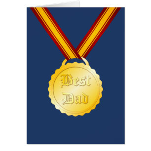 Best Dad Medal Father’s Day Cards