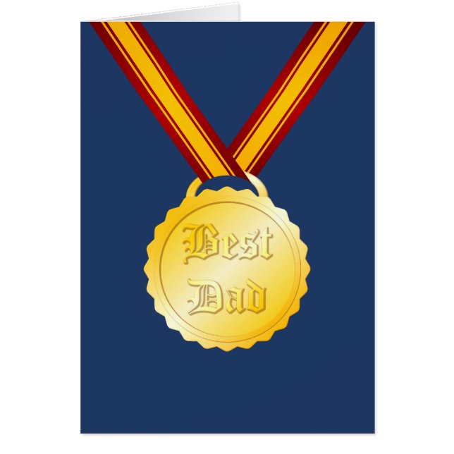 Best Dad Medal Father’s Day Cards (Front)
