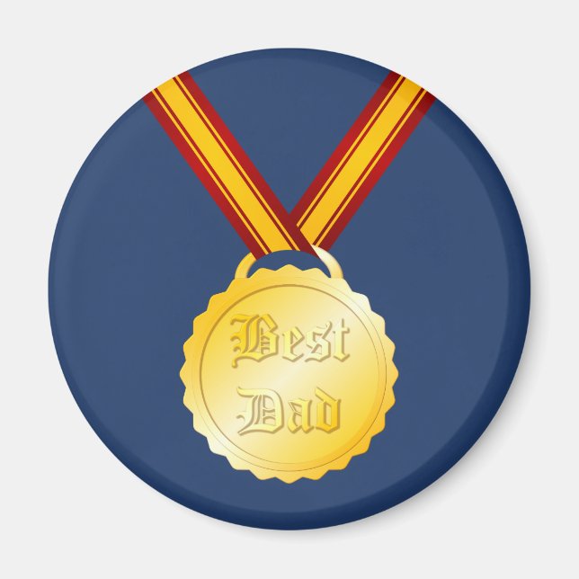 Best Dad Medal Father’s Day Magnet (Front)