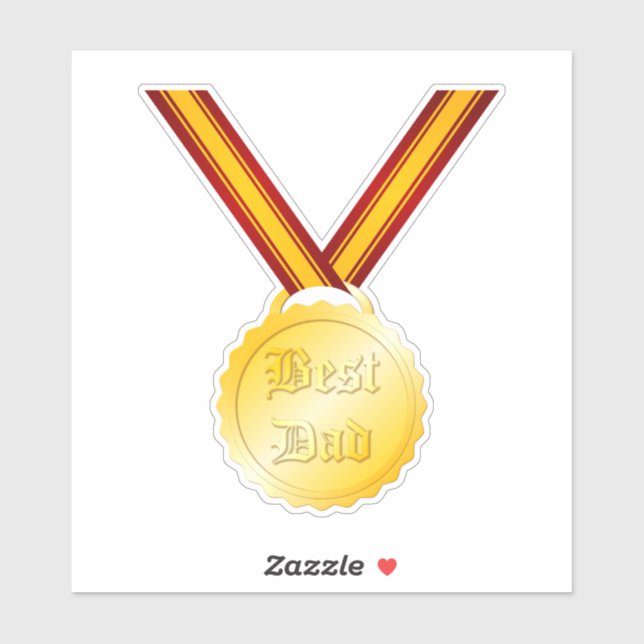 Best Dad Medal Father’s Day Sticker (Sheet)