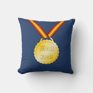 Best Dad Medal Father’s Day Throw Pillow