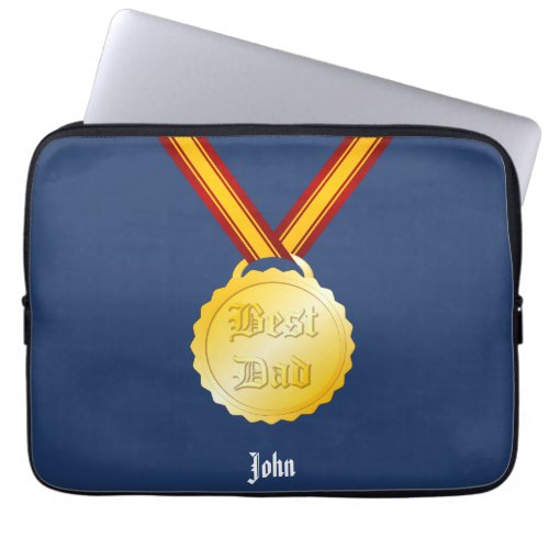 Best Dad Medal Laptop Sleeve