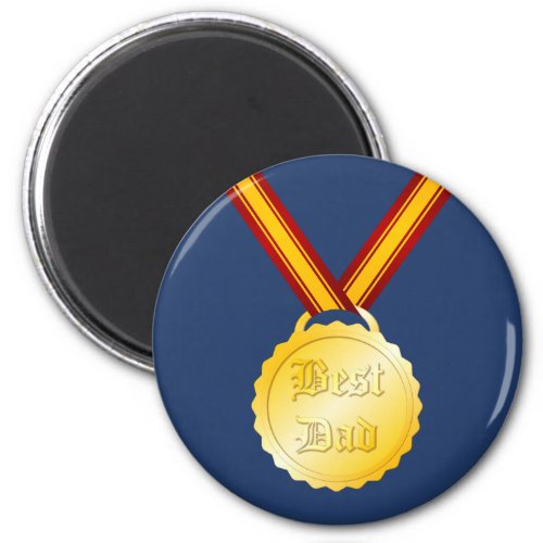 Best Dad Medal Magnet