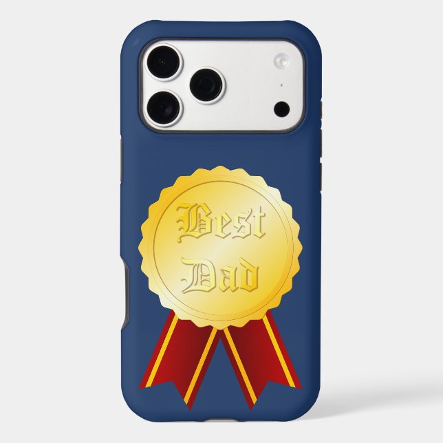 Best Dad Medal Ribbon Father’s Day iPhone Case (Back)