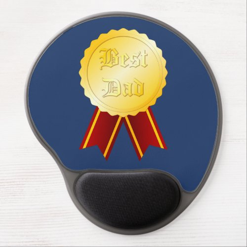 Best Dad Medal Ribbon Gel Mouse Pad