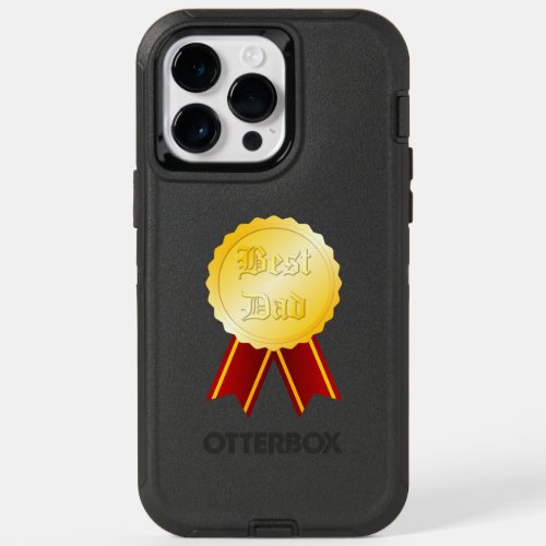 Best Dad Medal Ribbon OtterBox iPhone 14 Pro Max Case