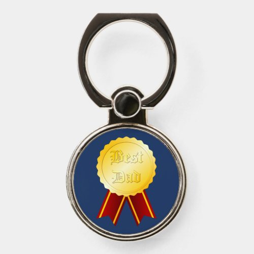 Best Dad Medal Ribbon Phone Ring Stand