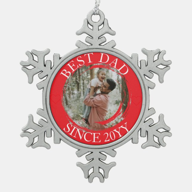Best Dad Merry Christmas ornament (Front)