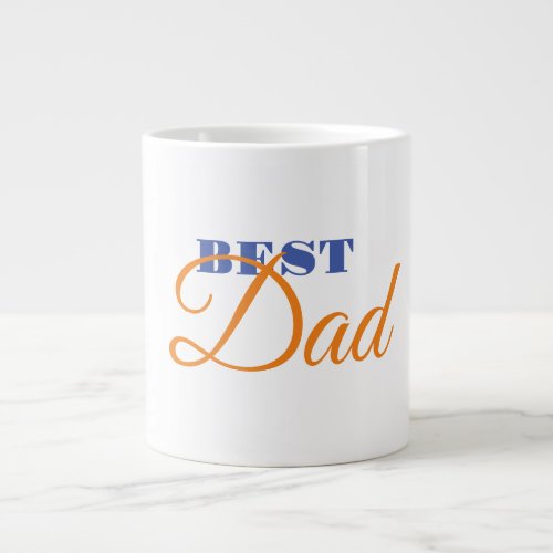 Best Dad Minimalist Clean Professional Giant Coffee Mug