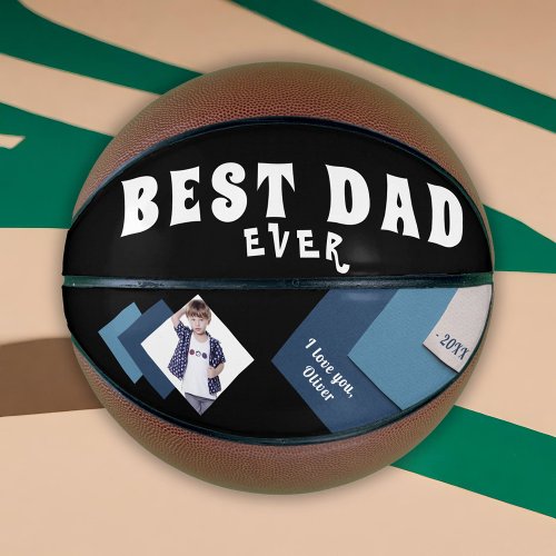 Best Dad Modern Geometrical Photo Fathers Day  Ba Basketball