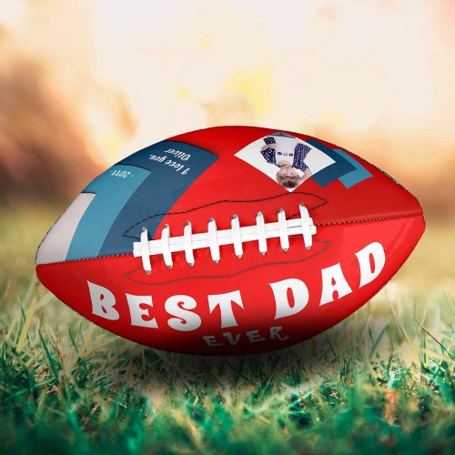 Best Dad Modern Geometrical Photo Fathers Day Football