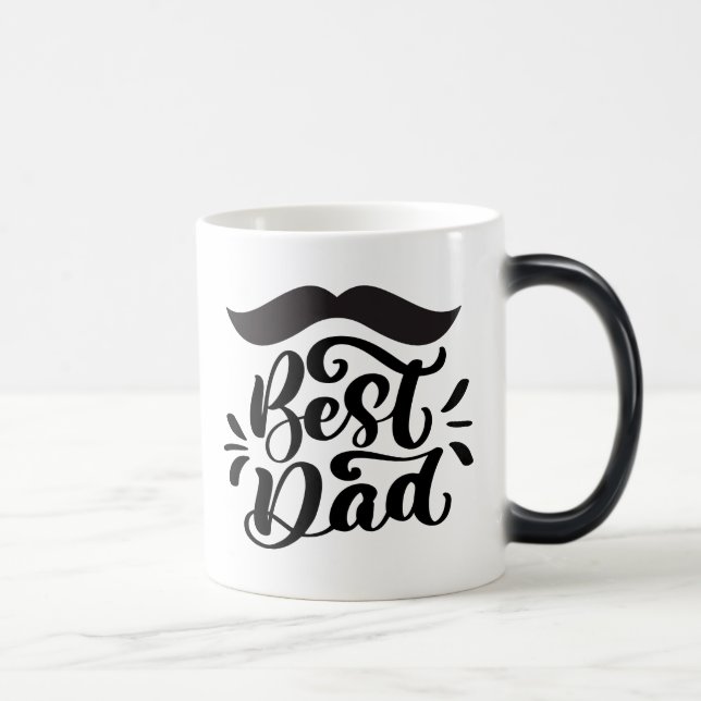 Best Dad, mustache Color Morph Mug (Right)