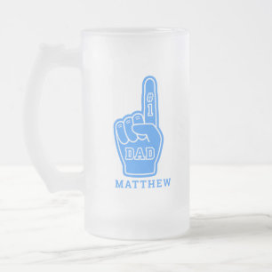 Best Dad Number One Father's Day Frosted  Glass Beer Mug