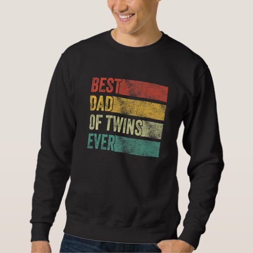 Best Dad of Twins Pregnancy Announcement Funny Vin Sweatshirt