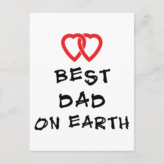Best Dad On Earth Gift Postcard (Front)