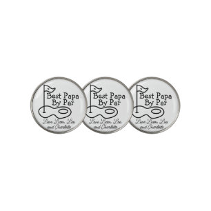Best Dad Papa By Par Golf Towel, Golf Gifts Dad Ball Marker