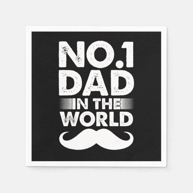 Best Dad Papa Father Daddy Daddies Fathers Day Gif Napkins (Front)