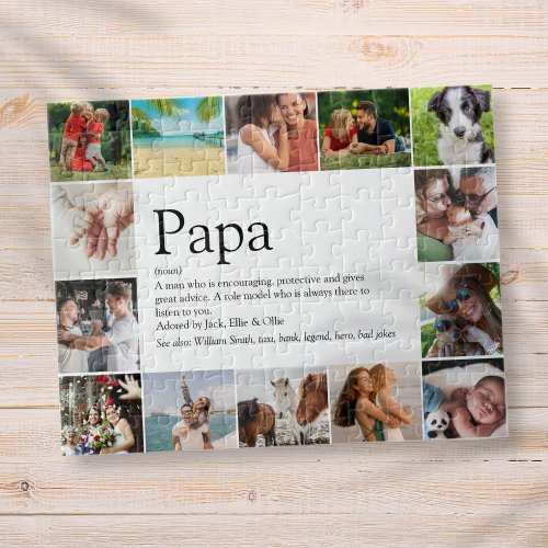 Best Dad Papa Father Definition 14 Photo Jigsaw Puzzle