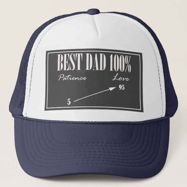Best Dad Patience Love Arrow Trucker Hat Cap (Front)