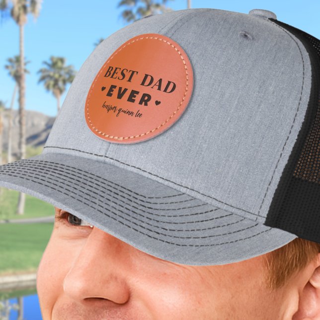 Best Dad Personalized Father Leather Patch Hat (Best Dad Personalized Father Leather Patch Hat)