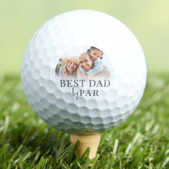 Best Dad Personalized Photo Golf Balls (Best Dad By Par Photo Father Golf Balls)