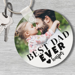 Best Dad Personalized Photo Keychain