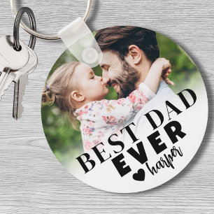 Best Dad Personalized Photo Keychain