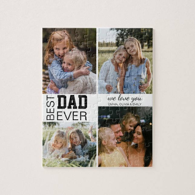 Best Dad Personalized Photos Jigsaw Puzzle (Vertical)
