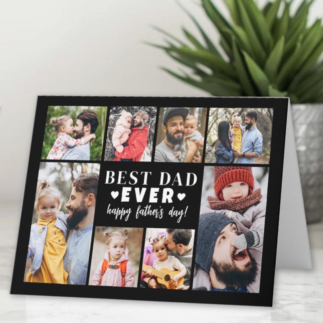 Best Dad Photo Collage Father's Day Card (Best Dad Photo Collage Father's Day Card)