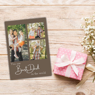 Best Dad Photo Collage Father's Day Holiday Card