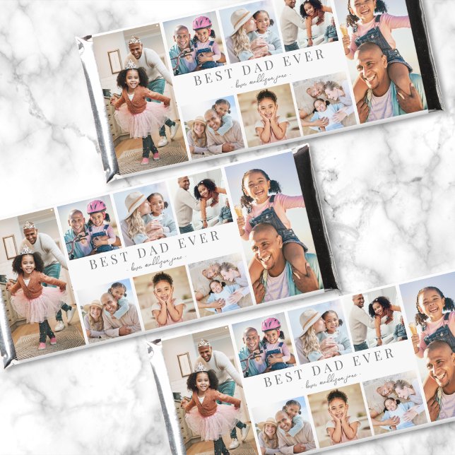 Best Dad Photo Collage Hershey Bar Favors (Best Dad Photo Collage Hershey Bar Favors)