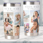 Best Dad Photo Collage Insulated Tumbler<br><div class="desc">Personalized Best Dad 5-Photo Collage Travel Mug. This heartfelt tumbler is a perfect way to celebrate Dad and all the love he gives. Featuring a collage of five cherished family photos, this travel mug brings together special moments for a touching, everyday reminder. At the top, "Best Dad" is elegantly displayed...</div>