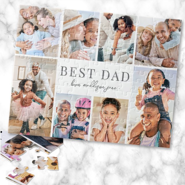 Best Dad Photo Collage Jigsaw Puzzle (Simple Best Dad Collage jigsaw puzzle)